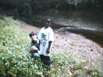 At the creek.